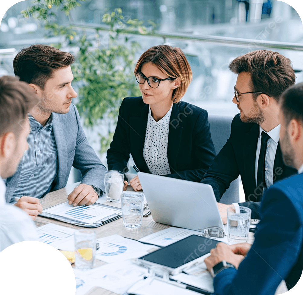 Linvex team collaborating in a meeting